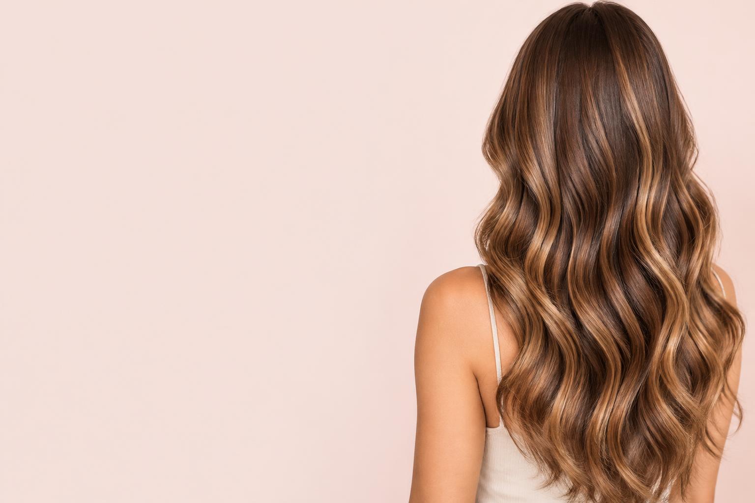 Balayage-Inspiration mit warmen Farbreflexen und weichen Wellen